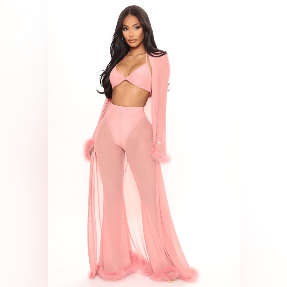 Sexy Pink Pajamas with Fur